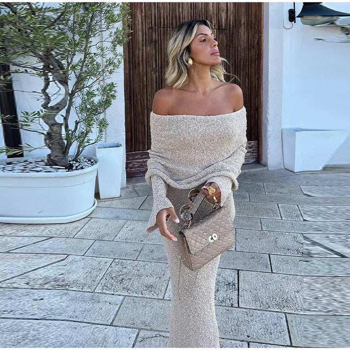 Off-Shoulder Maxikleid