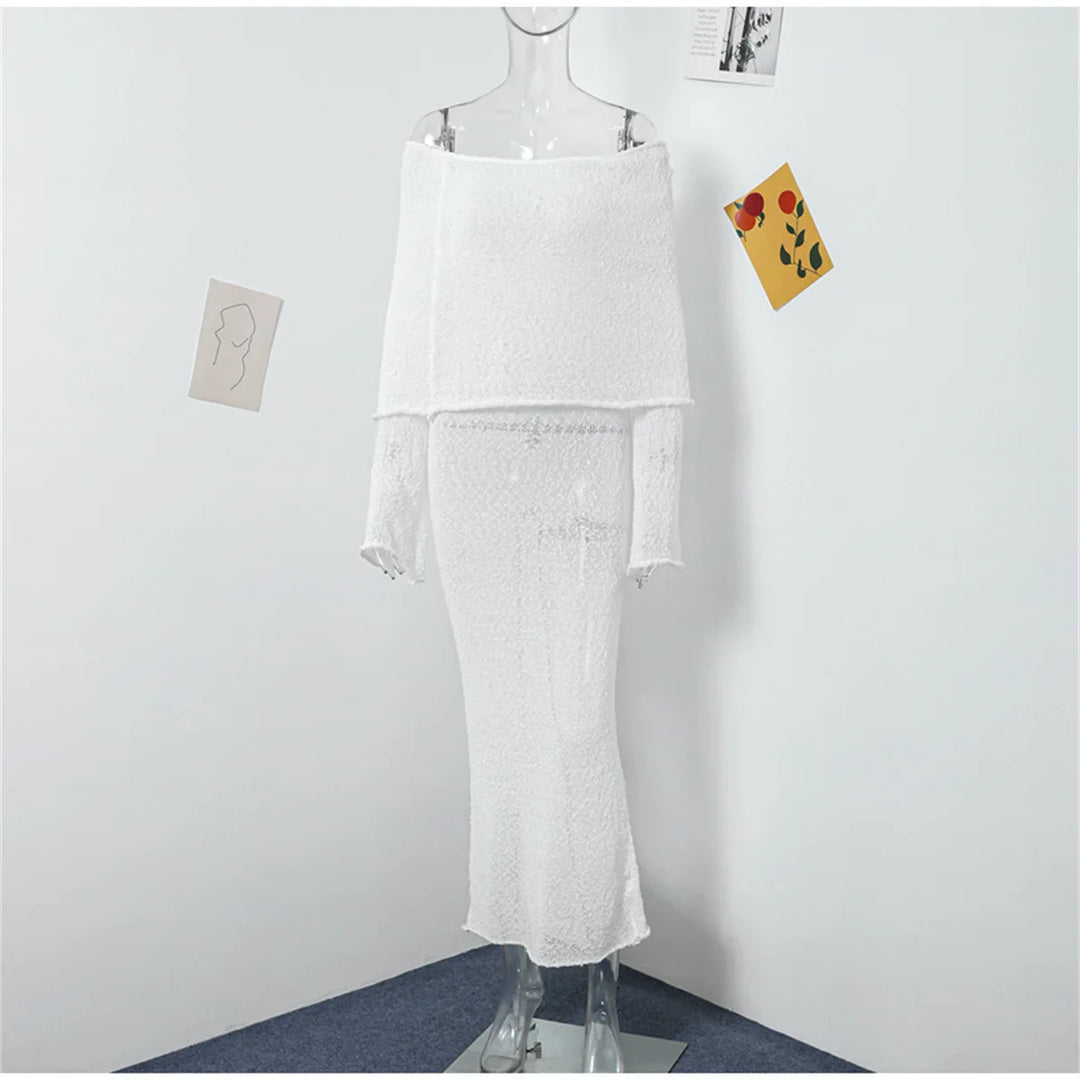 Off-Shoulder Maxikleid
