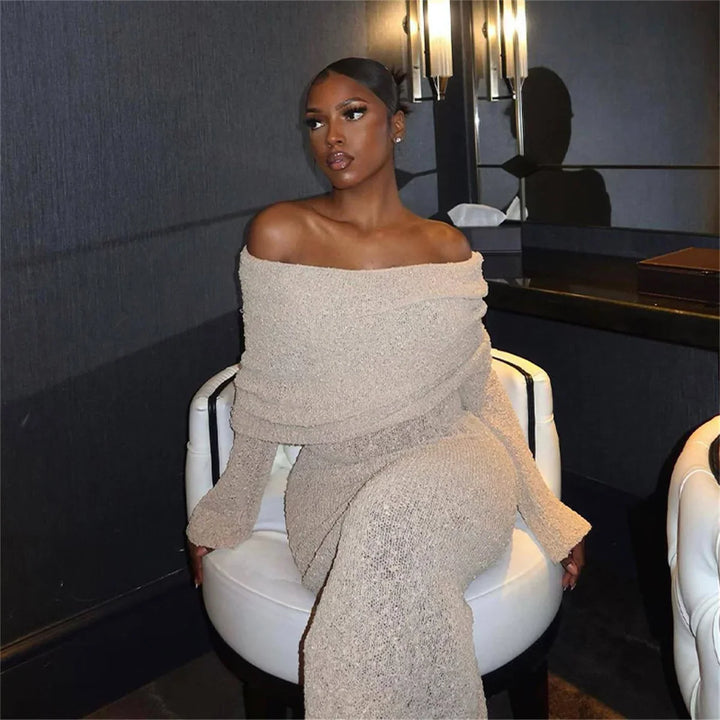 Off-Shoulder Maxikleid