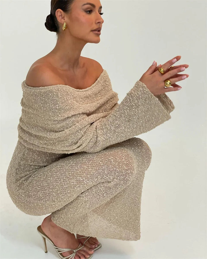 Off-Shoulder Maxikleid