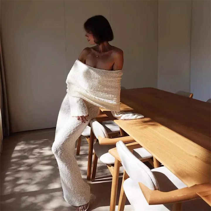 Off-Shoulder Maxikleid